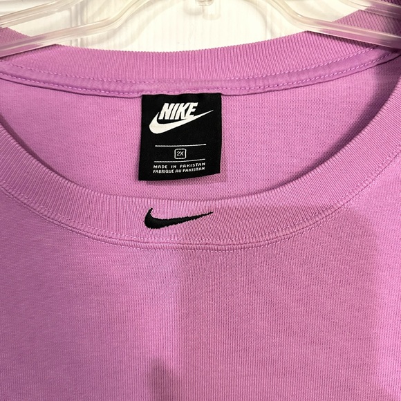 Nike Womens Fuchsia Glow Plus Size  Cotton T-Shirt Dress Material : 100% COTTON - Picture 6 of 10